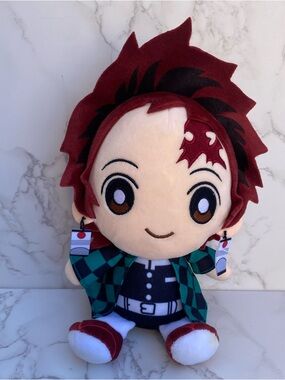 Bandai Chibi Plush Doll Demon Slayer Kimetsu no Yaiba Tanjiro Kamado Anime 8”